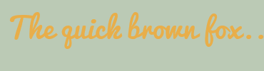 Image with Font Color E8AE4A and Background Color BBCAB5